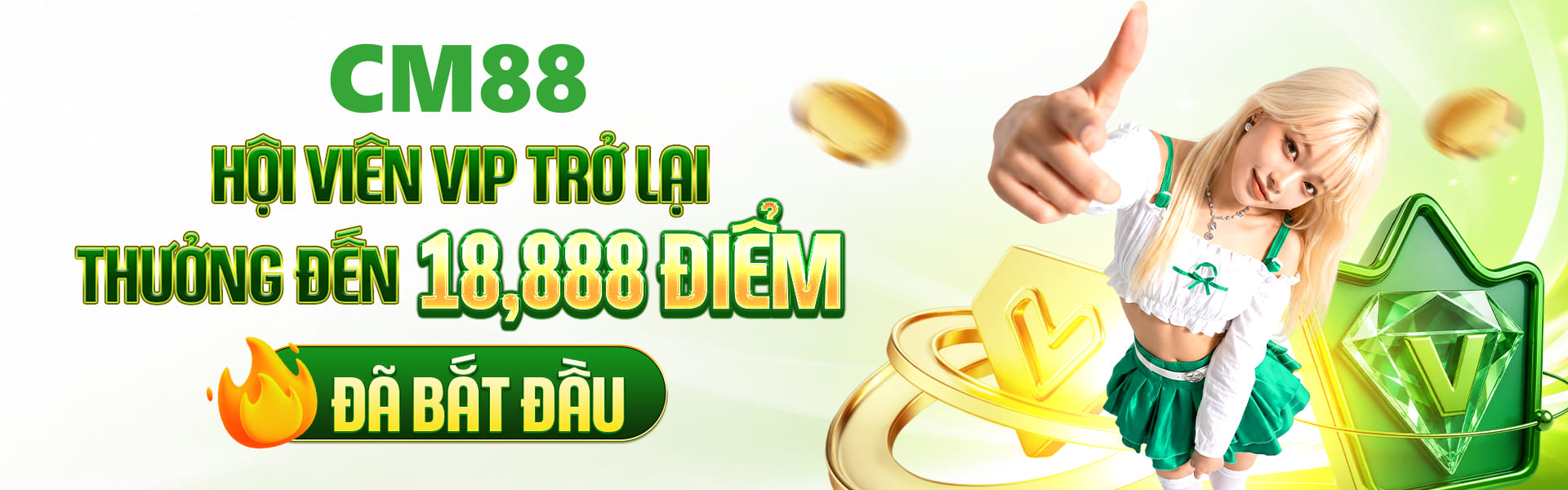 Banner chào mừng hội viên vip quay trở lại